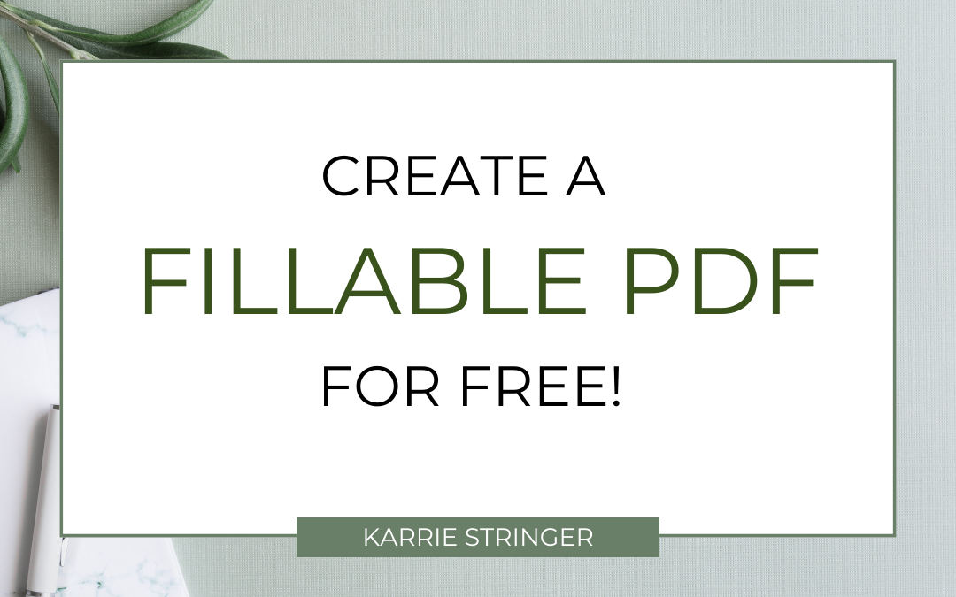 Create a fillable pdf for free