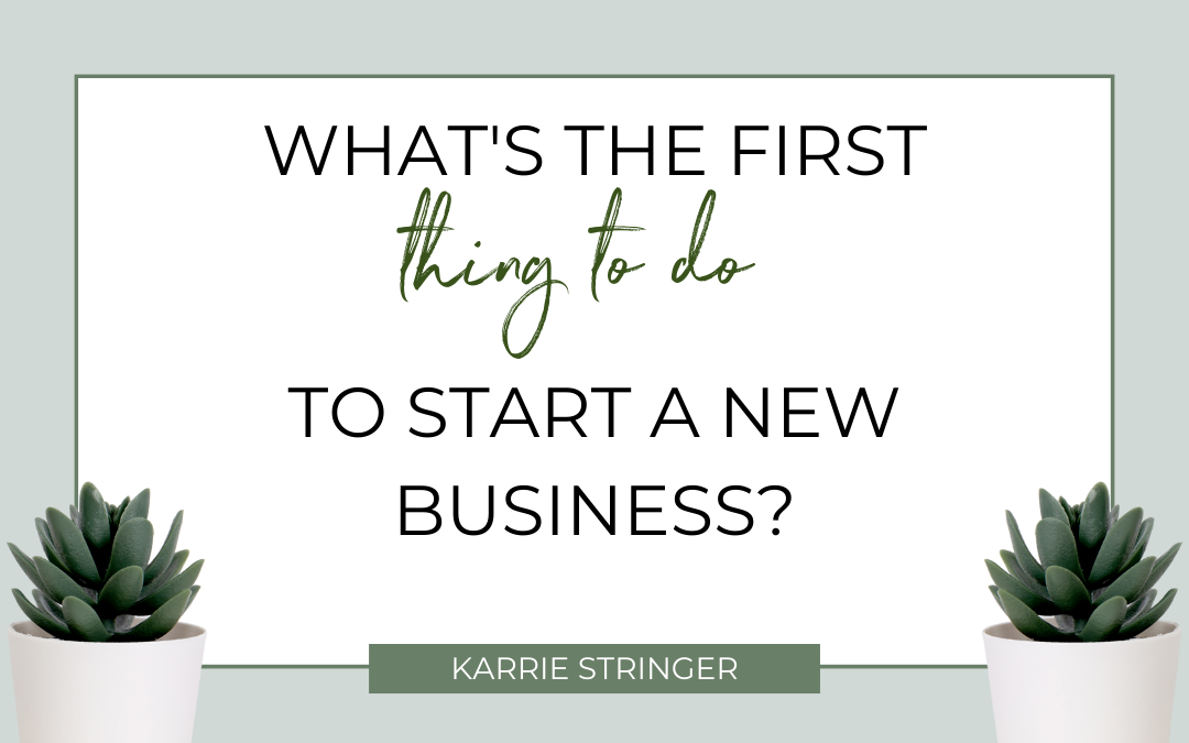 What's the first thing to do to start a new business
